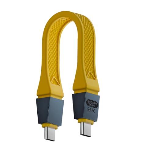 Poyiccot 80Gbps USB C 充電 ケーブル 短い 80Gbps 高速データ転送 &amp;2...