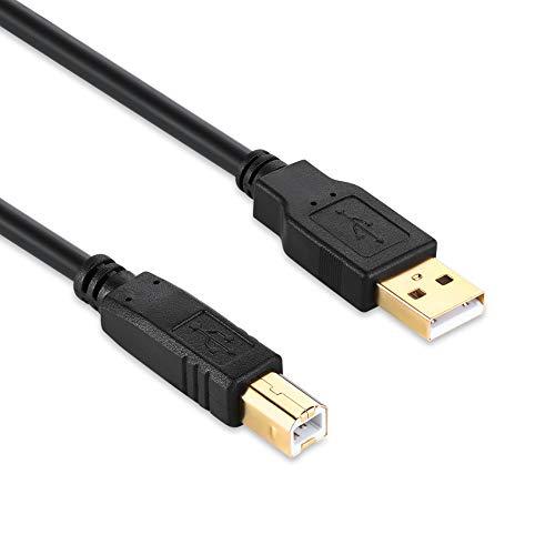 XBOHJOE USB 2.0 プリンターケーブル Aオス-Bオス 金メッキコネクタプリンター＆スキ...