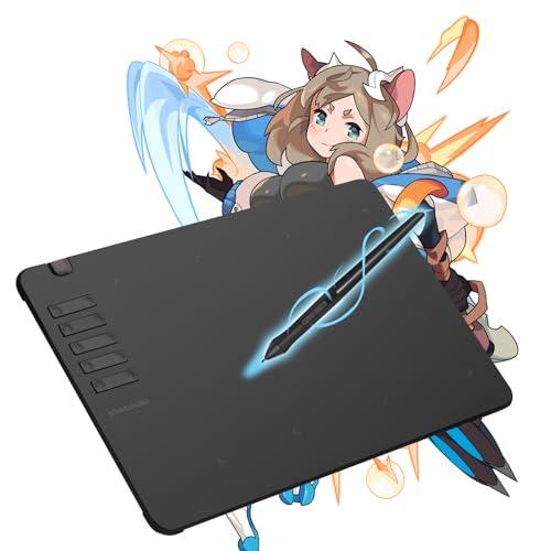 Spaseeba ペンタブレット ペンタブ T906 10x6インチ 板タブ 筆圧8192レベル10...