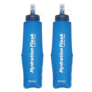 TRIWONDER ソフトフラスク ランニング ボトル 登山 水筒 ハイドレーション 水分補給 折りたたみ ウォーターボトル 防塵キャップ付き