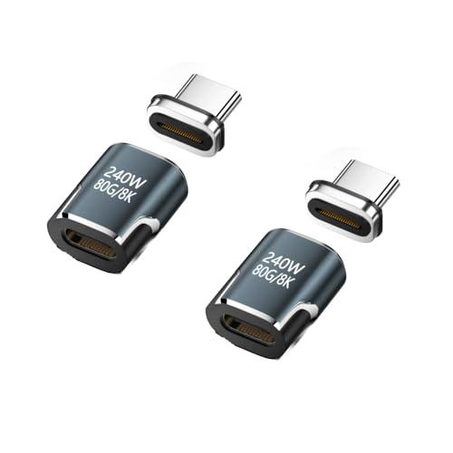 YFFSFDC USB-Cマグネット式 Type C 変換アダプタ USB4.0 N52自動吸着 マ...