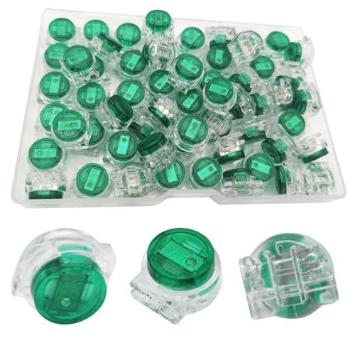 UG コネクター端子CTRICALVER 電話ワイヤコネクター ジェル充填 緑 クリアボタン 電話線...