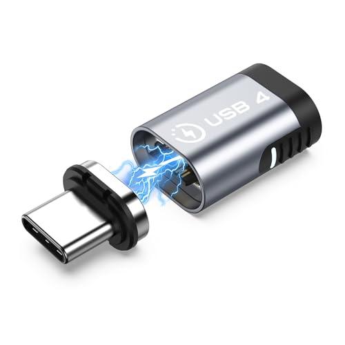 USB TYPE-C 変換アダプタ マグネット USB3.1 40Gbps PD140W 4K/60...
