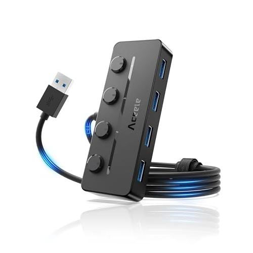 Aceele USB ハブ 5 USB ポート USB 3.0 ウルトラスリム ハブ ???????...