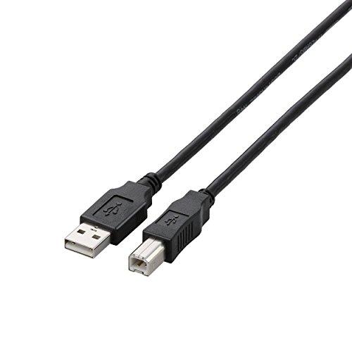 エレコム USBケーブル B USB2.0 (USB A オス to USB B オス) 5m ブラ...