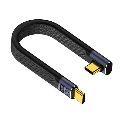 Poyiccot USB Type C ケーブル L字 短い、L字型 USB Cケーブル 短い40G...
