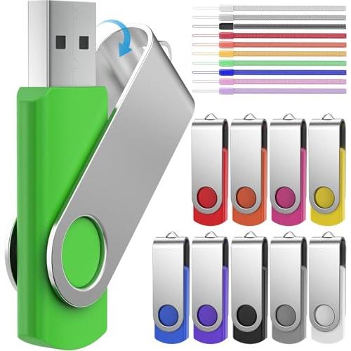 USBメモリ 16GB 10個セット USB2.0 高速 データ転送 USBメモリー16ギガ 回転式...