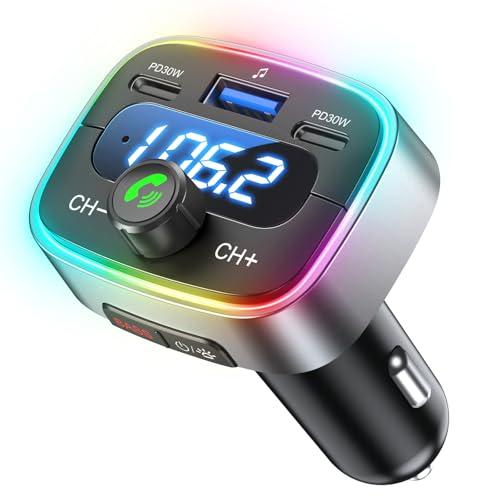 FMトランスミッター HUNDRUP 2025進化モデル 業界最新Bluetooth5.4車載FMト...