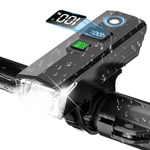 自転車 ライト 高輝度TXE 自転車ヘッドライト 大容量 5つ調光モード IPX6防水 電池残量表示...