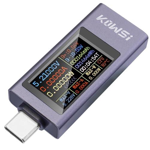 電流 電圧チェッカー、双方向 USB C パワーメーター USB C テスター、USB マルチメータ...