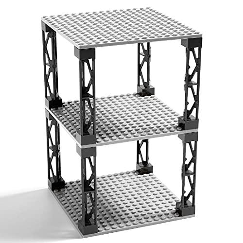 INIBUD 基礎板 ブロック プレート クラシック 互換性 16×16ポッチ 両面 板3枚 柱8本...