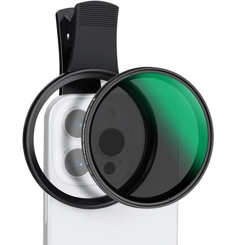 K&amp;F Concept スマホレンズ ND2-32フィルター+スマホ用グリップ キット段階光量調整＆...