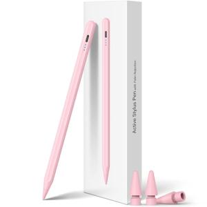 タッチペン iPad用ペン 急速充電 スタイラスペン 極細 高感度 iPad用pencil 傾き感知/磁気吸着/誤作動防止機能対応 軽量 耐摩