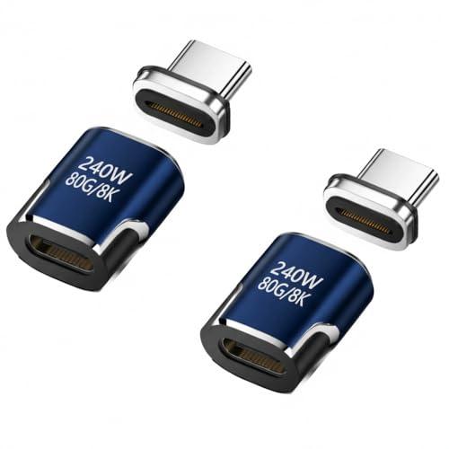 YFFSFDC USB Type C 変換アダプタ (240W ブルー 2個)
