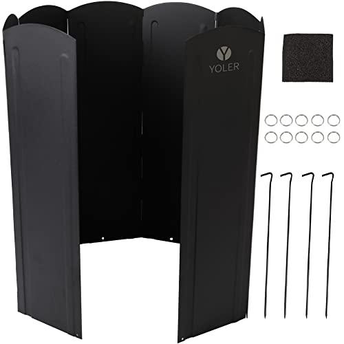 ヨーラー(YOLER) 大型風防板 ウインドスクリーン 風除板 折り畳み式 ペグ・リング付 固定 ア...