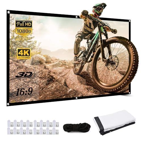 スクリーン 150インチ 16:9 プロジェクタースクリーン 持ち運び 屋外屋内 壁掛け式スクリーン...