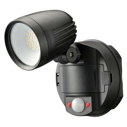 オーム電機monban センサーライト 防犯センサーライト 1灯リチウム充電池式 1000ルーメン ...