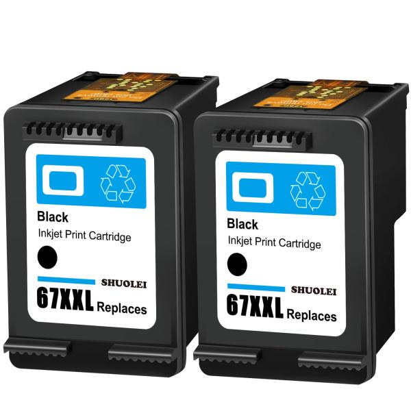 SHUOLEI67XXL 67 XL 再生インクカートリッジ (4色セット) 大容量 残量表示 対応...
