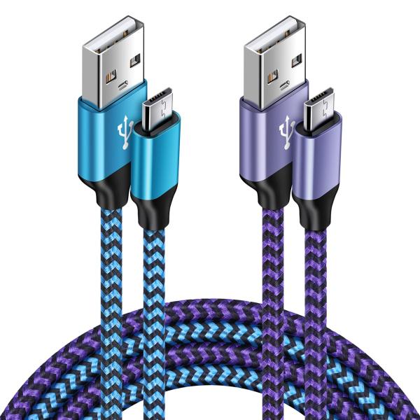 Viviber マイクロ usb ケーブル Micro B ケーブル1.8M/2色2.4A急速充電 ...