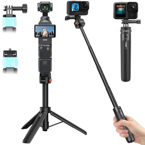 DJI Osmo Pocket 3用 伸縮式ミニ三脚/自撮り棒/一脚兼用 磁気クイックリリース 軽量...