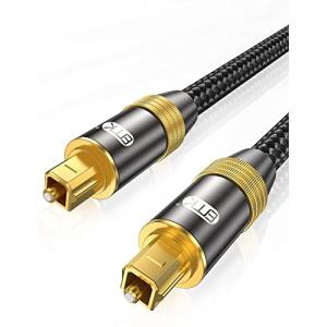EMK 光デジタルケーブル Toslink 光ケーブル 金メッキ角型 光ファイバーケーブル SPDIF OPTICAL 高耐久性 PS4、サウン