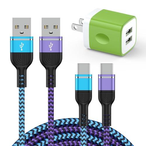 Viviber [2ポートUSB充電器*1個+USB Type-Cケーブル0.9m*1本、1.8m*...
