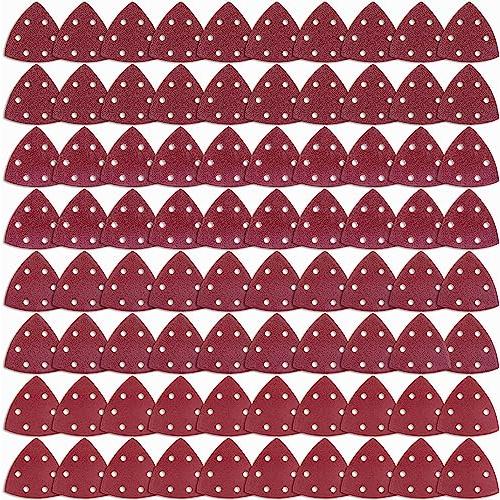 IROKCAKPT サンディングパット 6穴 マジック式 サンディングディスク 80枚（#40・#6...