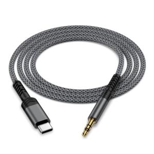 タイプC AUXケーブル USB C-3.5mm オーディオケーブル オス-オス1M type-c to 3.5mm音声ケーブルイヤホンジャック