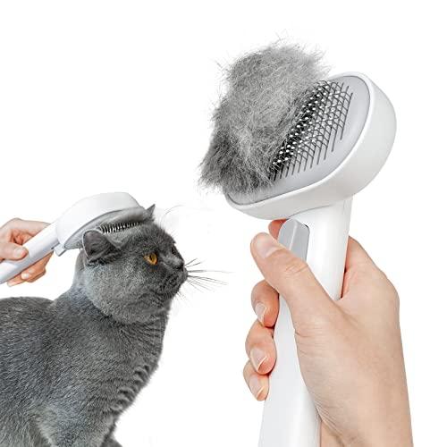 aumuca(アウムカ) ペット用ブラシ「ワンプッシュ式！」猫ブラシ 抜け毛取り ブラシ ブラッシン...