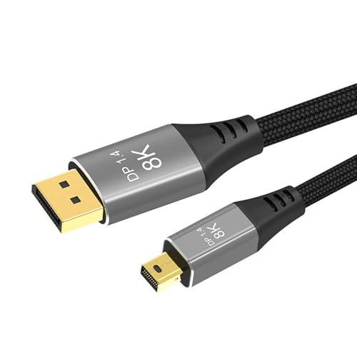 mini dp回転dp変換ケーブル8k@60Hz、4K@144/120Hz、2K@240／165 H...