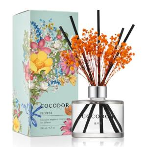 COCODOR ココドール フラワーディフューザー 金木犀(キンモクセイ) 200ml リードディフューザー スティック付き ルームフレグランス