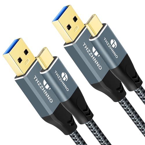 Thzzhnno USB A - USB Cケーブル 1.6フィート 2本パック USB 3.1 U...