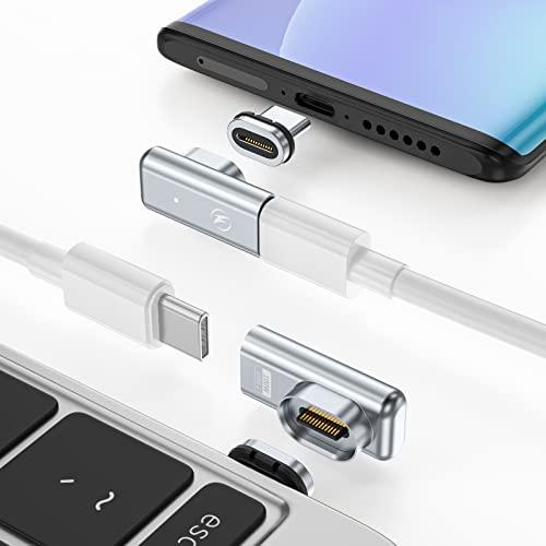 USB-Cマグネット式アダプター (2個セット) 24ピン PD 100WのUSB PD充電に対応 ...