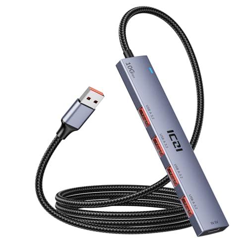 ICZI USB ハブ USB-A 3.2 4ポート、USB 3.2 Gen 2 USBハブ(USB...