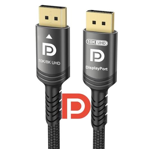 Ubluker 10K 8K 4K DisplayPort 1.4 ケーブル 40Gbps 0.5M...