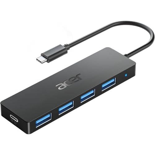 Acer USB C ハブUSB 3.0 4ポート超薄型 Type-C USB ハブ 5Gbps 高...