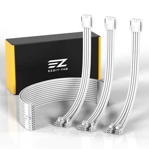 EZDIY-FAB PC用スリーブケーブル GPU/CPU用PC電源 ATX 3.0/3.1規格に準...