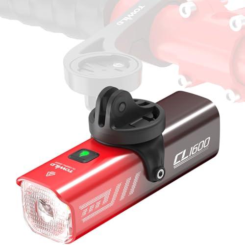 自転車 ライト 1600ルーメン 大容量5000mAh USB-C充電式 ロードバイク ライト 自動...