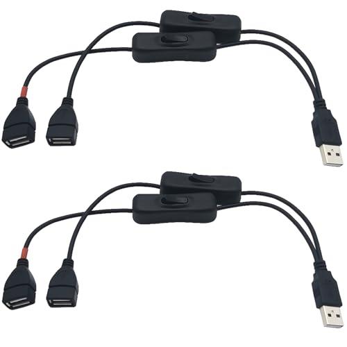 USB スイッチ CESFONJER 2 個 30cm USB 延長ケーブル 2分岐 二股コード オ...