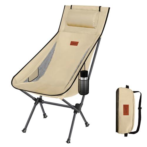 DesertFox アウトドアチェア 折りたたみ 枕付き 超軽量 独自開発のカップホルダー 耐荷重1...