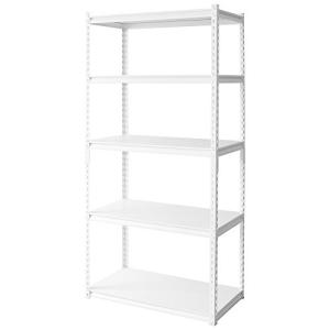 アイリスプラザ ラック スチールラック メタルラック 幅90cm 5段 STR-900 ホワイト 幅約90×奥行約46×高さ約183cm