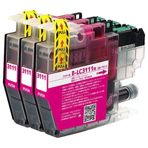 Brother  LC3111M 互換インク LC3111 マゼンタ  3本セット エレスタオリジナル 対応プリンター ： DC