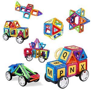 MAGBLOCK 66ピース マグネットブロック 磁石ブロック マグネットおもちゃ 積み木 立体 知育玩具 小学生 男の子 女の子 子供 入園の商品画像