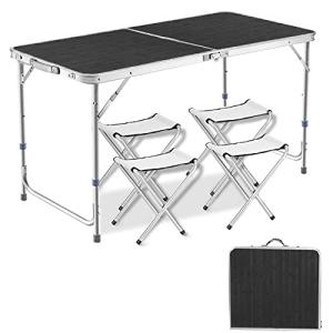 DesertFox アウトドア 折りたたみ テーブル 120/90cm 高さ3/2段階調整可能 自由に高さ調整可能ピクニック レジャー キャンプ
