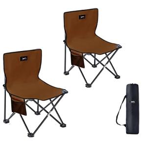 DesertFox アウトドアチェア 折りたたみ 1秒開閉 超軽量 コンパクト イス 椅子 ポケット付き 背もたれ付 収納袋付キャンプ椅子 (カ
