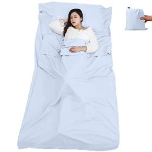 VILISUN インナーシュラフ 寝袋 インナーシーツ トラベルシーツ 寝袋ライナー 汚れを隔離寝袋 防災用品 軽量 コンパクト 枕カバー付 封