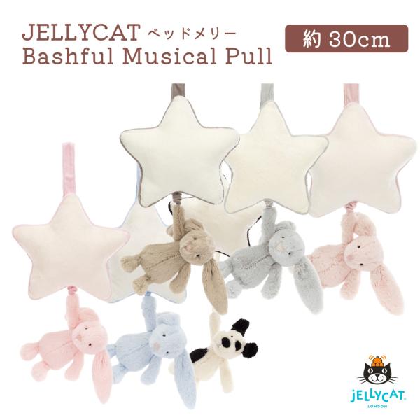 JELLYCAT jellycatl Bashful Musical Pull 動物 アニマル ふわ...