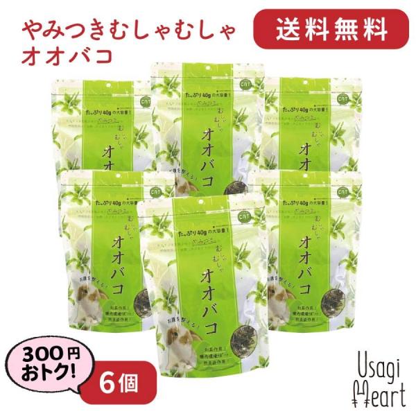 やみつきむしゃむしゃオオバコ 40g×6袋 カワイ おもちゃ うさぎ ミニウサギ ネザーランドドワー...