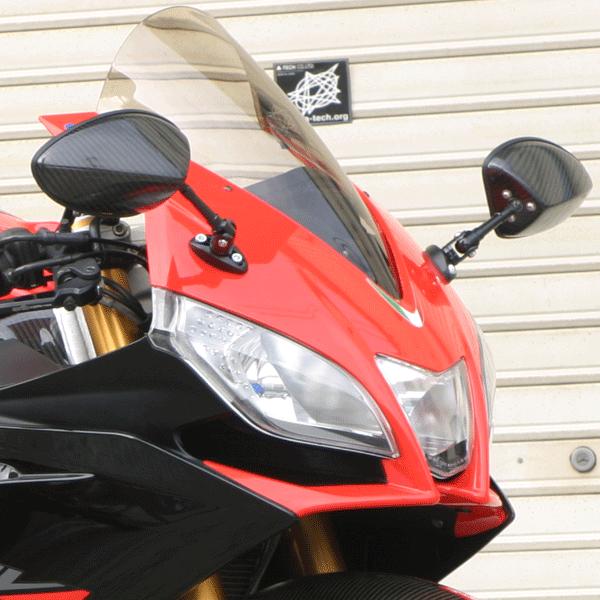 RSV4用 フルアジャスタブルドライカーボンミラー