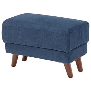 萩原 オットマン スツール ソファ 1人用 足置き コンパクト ファブリック 幅60 奥行35 高さ42 ネイビー ブライトOT-NVの商品画像